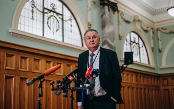 Shane Jones speaks to media