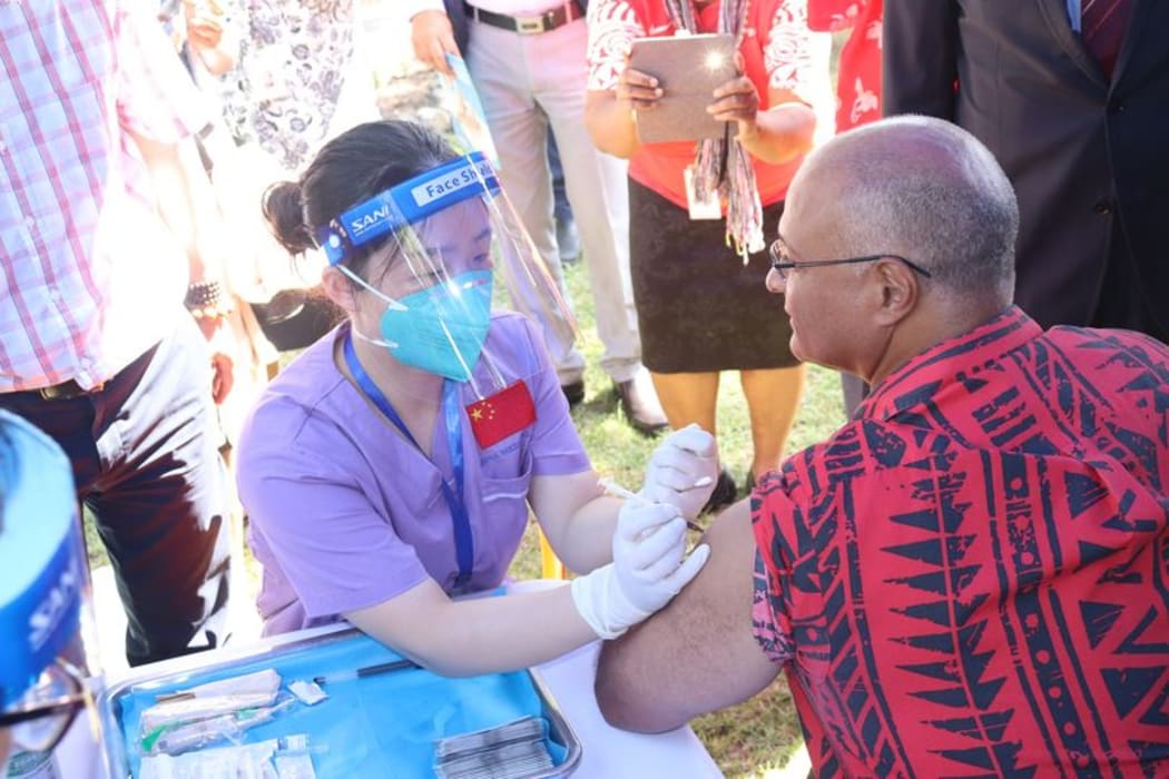 PNG's Minister for Forestry, Walter Schnaubelt was the first Papua New Guinea citizen to volunteer to receive the Sinopharm vaccine against Covid-19, after its launch on Tuesday, 13 July, Port Moresby General Hospital.