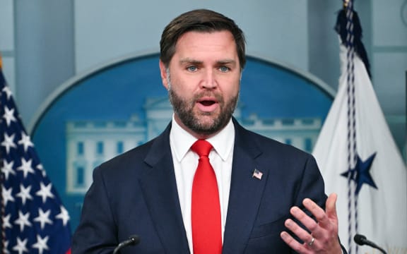US Vice President JD Vance speaks during the press briefing in the Brady Briefing Room of the White House in Washington, DC, on October 1, 2025. Efforts to bring a quick end to the US government shutdown floundered Wednesday when senators rejected a plan to resolve an acrimonious funding stand-off between President Donald Trump and Democrats in Congress. With the government out of money after Trump and lawmakers failed to agree on a deal to keep the lights on, many federal departments and agencies have been closed since midnight. (Photo by Jim WATSON / AFP)