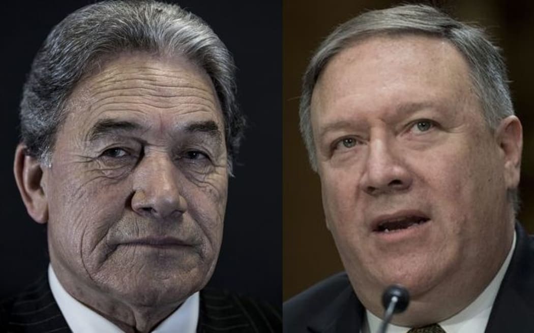 Winston Peters and Mike Pompeo