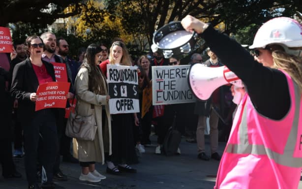 PSA workers during the Wellington strike