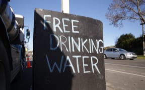 Drinking water stations have been set up around Havelock North.