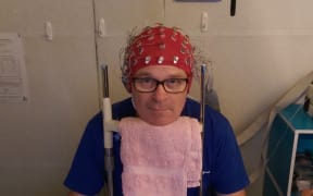 RNZ Studio operator Brian Mahoney undergoing tinnitus tests