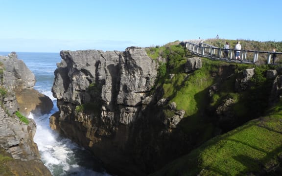 The Pancake Rocks walkway at Dolomite Point, Punakaiki.
