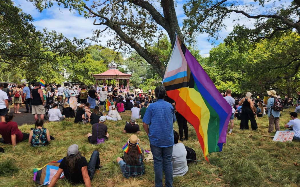 Anti-Tamaki protest at Albert Park on 23/02/2025