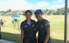 From left: Pasifika Schoolgirls vice-captain Nina Woollaston and Pasifika Schoolgirls Head Coach Carol Fili.