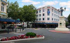 WhANGANUI - FEB 22:The Watt Fountain in Victoria Avenue on February 22 2013 in Wanganui New Zealand.Wanganui was shortlisted as one of 21 Intelligent Communities worldwide for 2013.