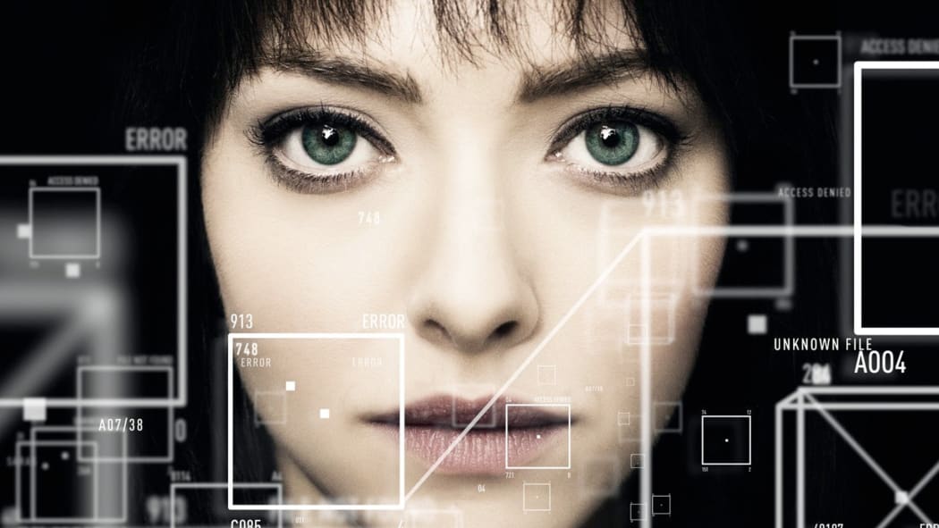 Amanda Seyfried as the mysterious augmented reality hacker known only as “The Girl” in Anon.