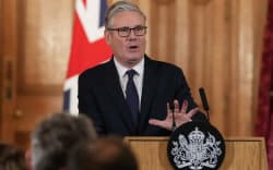 Britain’s Prime Minister Keir Starmer attends a press conference at Downing Street in central London on 15 June, 2026, to announce government action to protect children online.