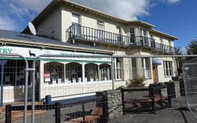 The Waiau Lodge Hotel pub, which was damaged in the earthquake in November.