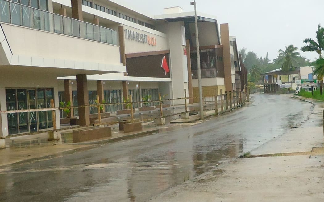Streets in Port Vila were deserted on Friday.