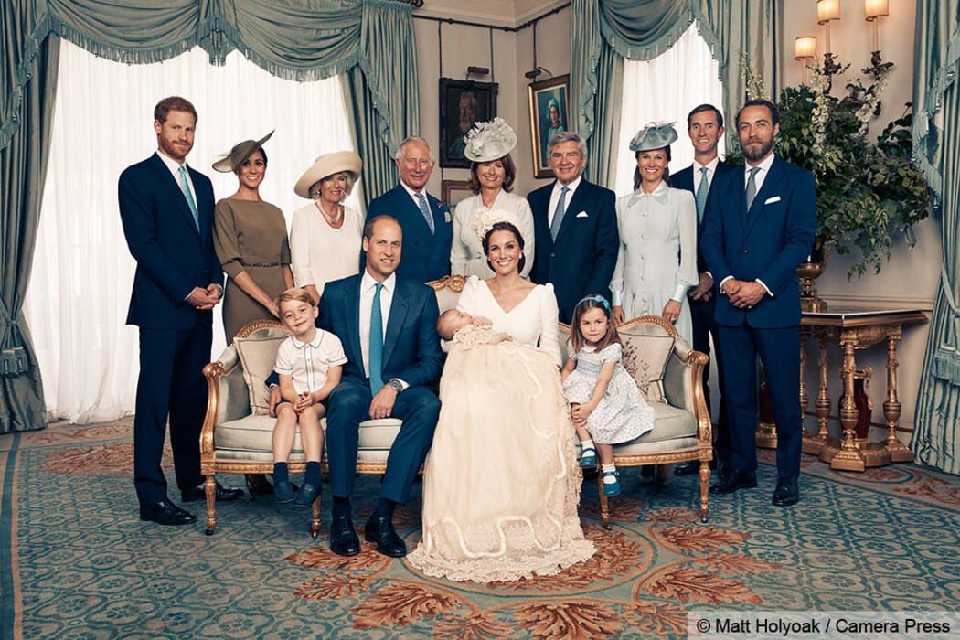 Duke and Duchess of Cambridge released family photographs to mark the christening of their third child Prince Louis.