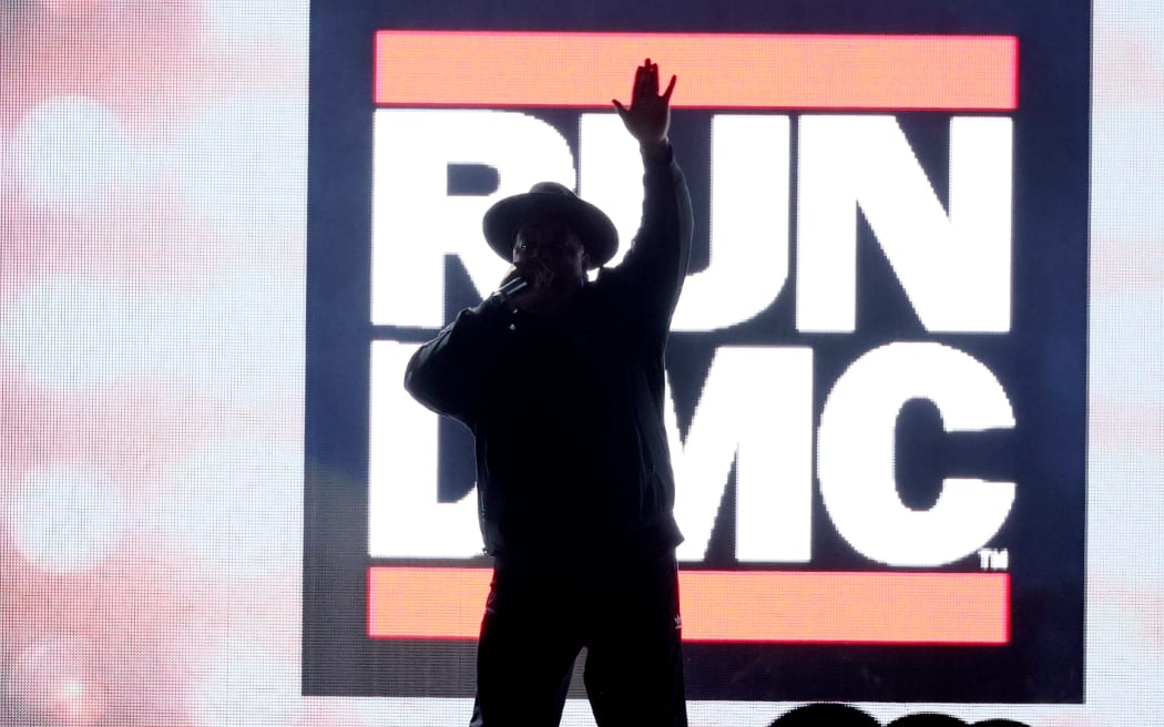 NEW YORK, NEW YORK - AUGUST 11: Joseph Simmons of Run-D.M.C. performs onstage during Hip Hop 50 Live at Yankee Stadium on August 11, 2023 in New York City.   Theo Wargo/Getty Images/AFP (Photo by Theo Wargo / GETTY IMAGES NORTH AMERICA / Getty Images via AFP)