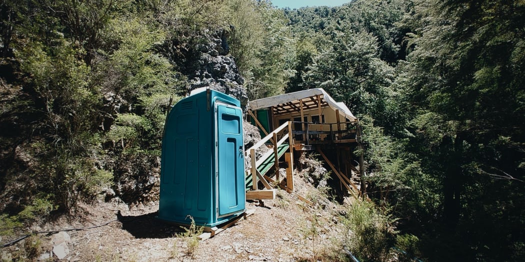 A structure built at Sams Creek while Siren Gold undertakes exploration drilling work.