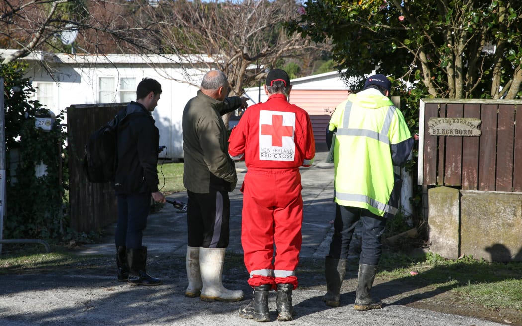 Council inspectors assess houses in flood-prone areas in Whanganui,