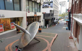 Lambton Quay - Quiet streets in Wellington during alert level 2 on 24 June 2021.