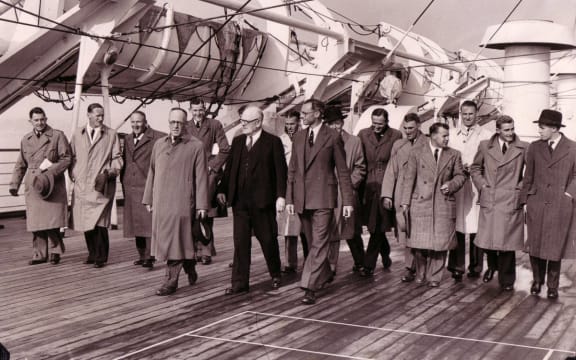 The team on the Dominion Monarch.