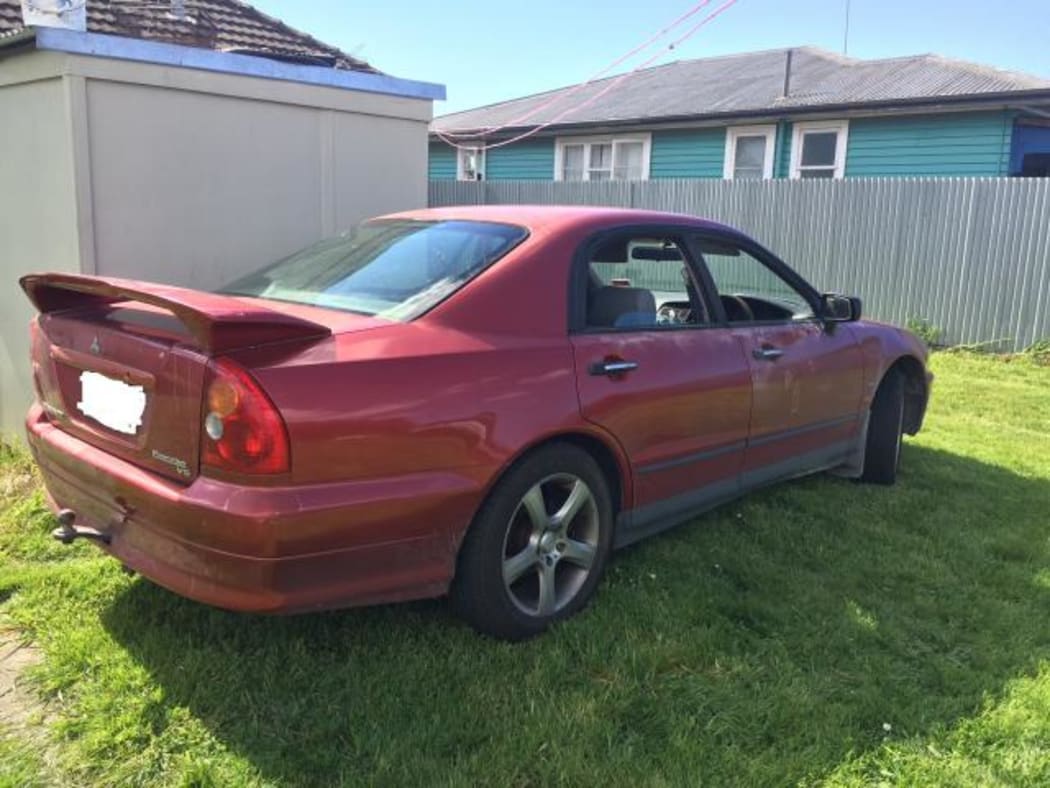A passenger of this Mitsubishi Diamante allegedly pointed a firearm at police during a pursuit this morning.