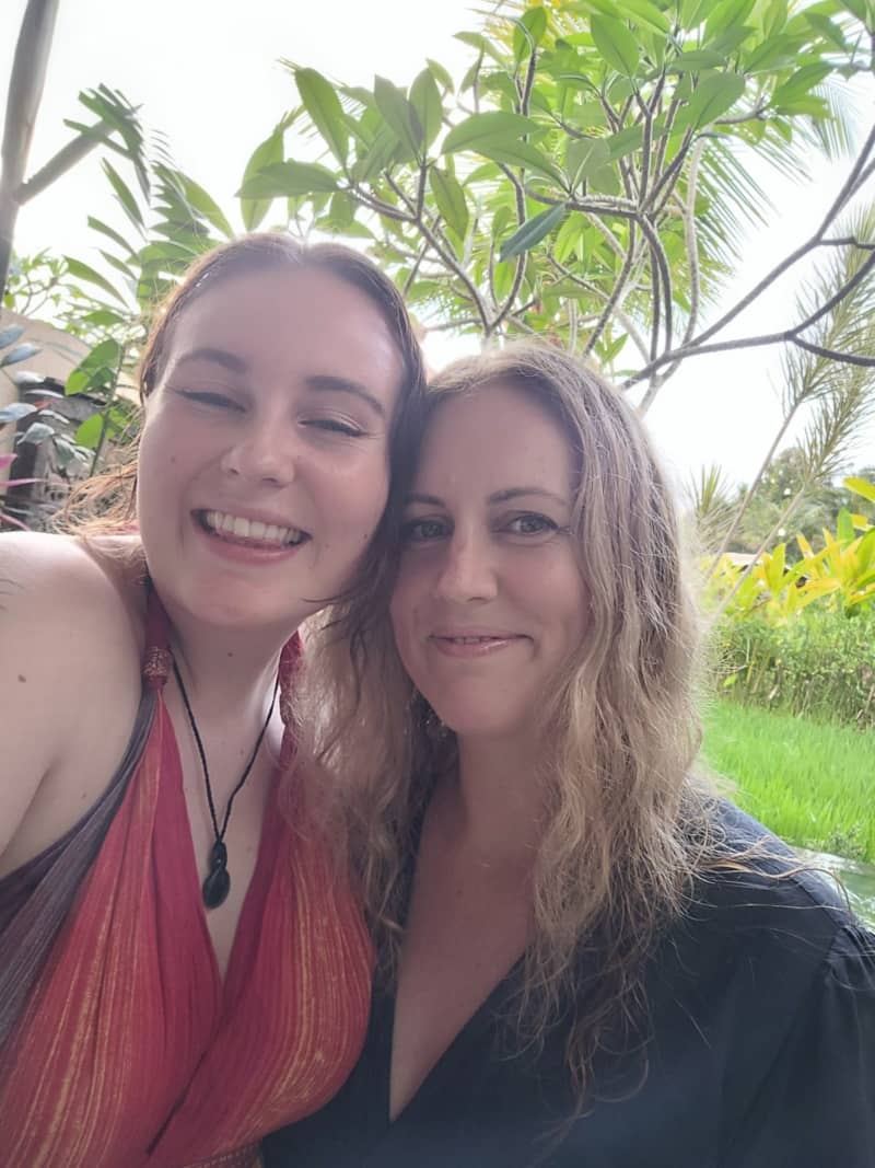 Kahlia and Kirsten O’Connor in Bali.