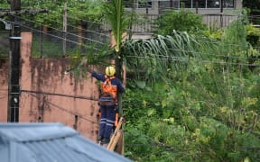 Fiji EFL linesman at work