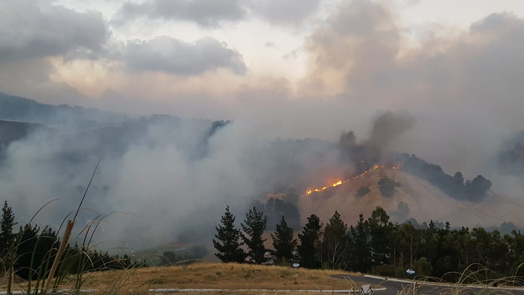 The Port Hills fire near Christchurch Adventure Park.