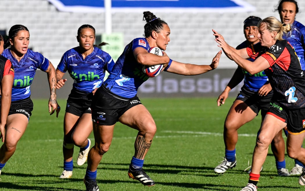 Portia Woodman-Wickliffe in action for the Blues.
