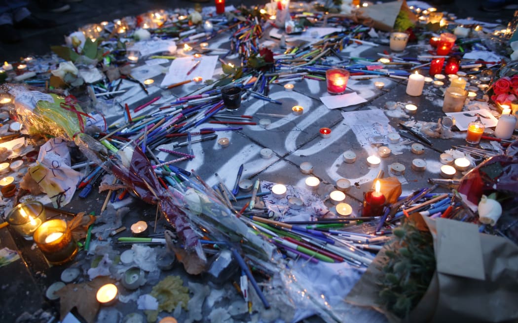 A vigil for the victims in Paris.