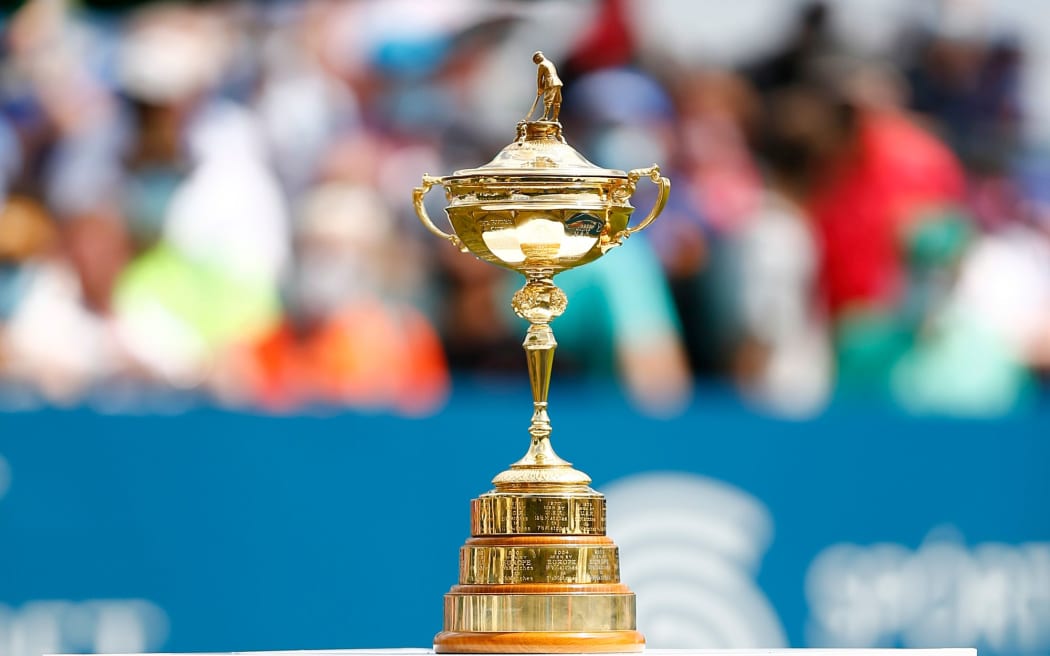 A view of the Ryder Cup trophy