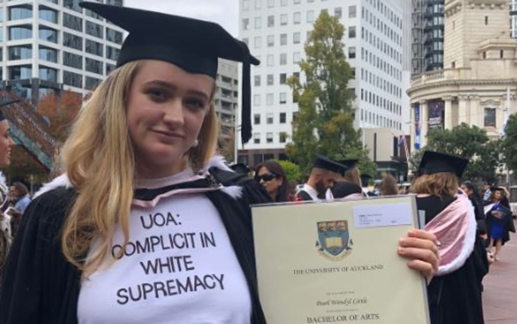 Pearl Little at her graduation yesterday.