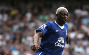 Arouna Kone in action for Everton in August 2015.