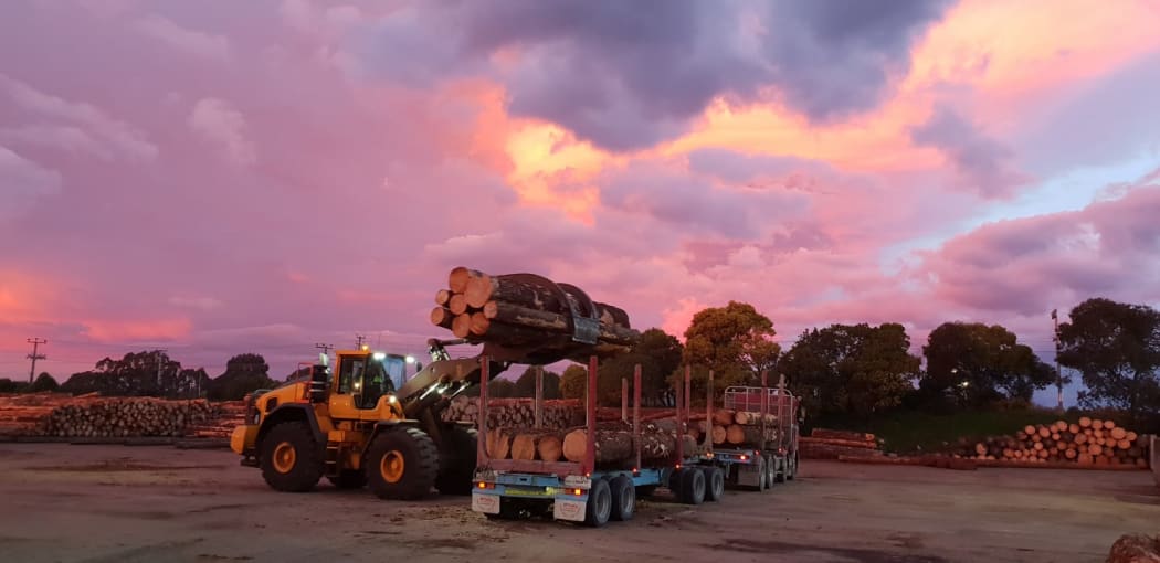 A logging truck