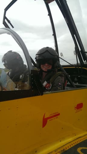 Alison Hossain takes part in a RNZAF training day in Nelson in 2014.
