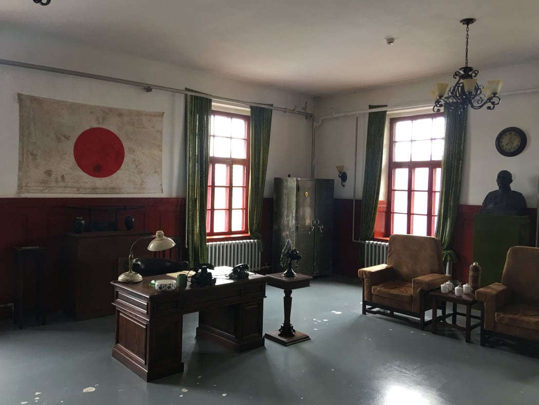 The recreated office of camp commander, Ishii Shiro, in the Japanese Army concentration camp, 731.