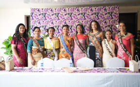 Miss Pacific Islands contestants with current titleholder