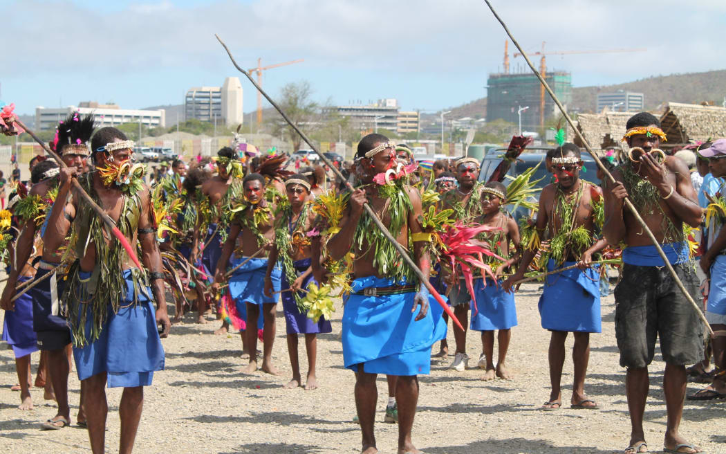 West New Britain custom dancers in Port Moresby