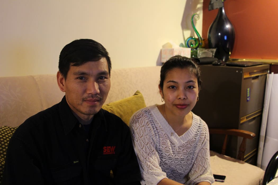 Su Hlaing Swe and her partner Kaohong Rmarn.