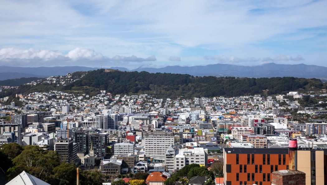 An overview of Wellington city during the Covid-19 alert level four lockdown.