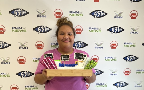 Niu FM host Lusia Petelo celebrates the introduction of Pacific Media Network's workplace menstrual policy.