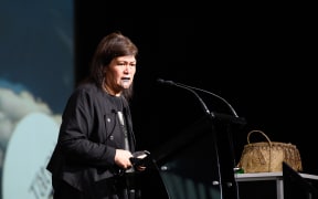 Local Government Minister Nanaia Mahuta speaks on the final day of the annual Local Government conference.