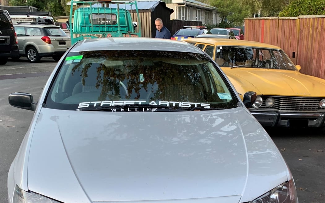 One of the cars that was impounded by police.