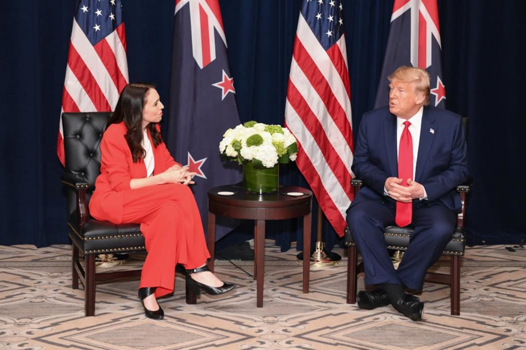 Prime Minister Jacinda Ardern with US President Donald Trump.