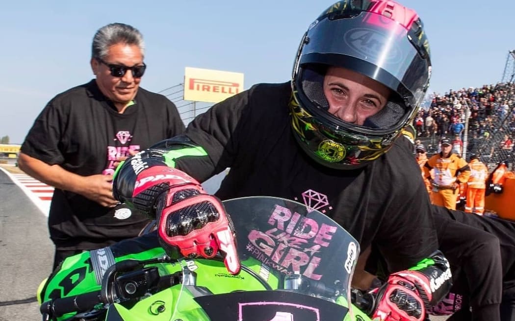 Ana Carrasco has become the first woman to win a motorbike world championship.