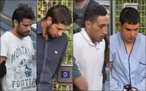 The four men suspected of involvement in the terror cell that carried out twin attacks in Barcelona and Cambrils, (from left) Mohamed Aallaa, Salah El Karib, Driss Oukabir and Mohamed Houli Chemlal.