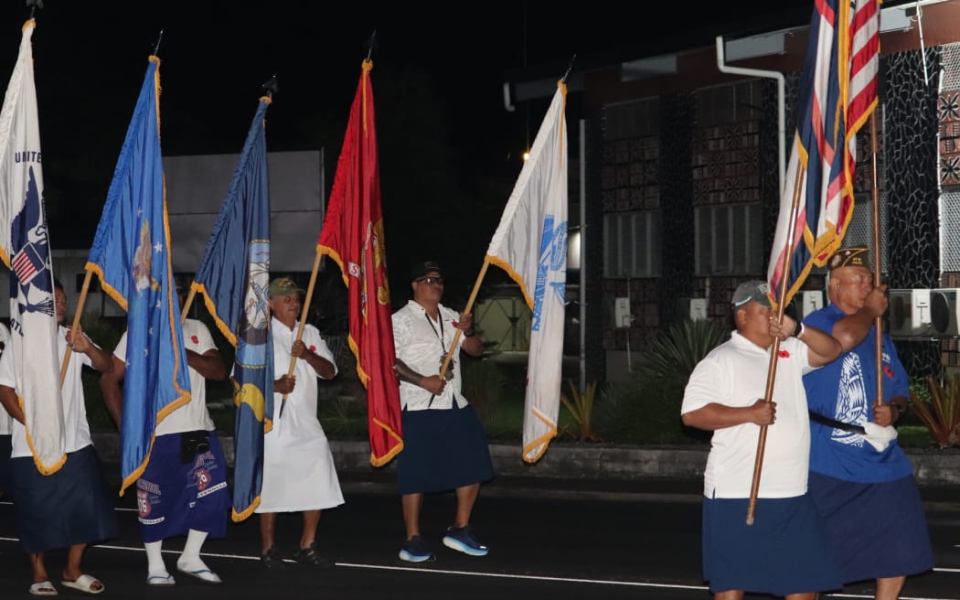 U.S veterans from neighbouring American Samoa took part in the ANZAC dawn ceremony in Samoa.