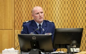 Sergeant Aaron Reid gives evidence on 31 October 2023 as part of the inquest into the Christchurch terror attack on 15 March 2019.

Credit: Nate McKinnon/RNZ