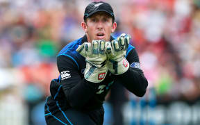 Luke Ronchi in action for the Black Caps.