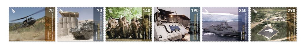 The ANZAC stamps issued by NZ Post.
