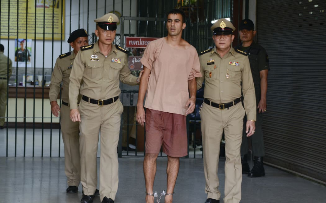 Bahraini refugee, Hakeem Al-Araibi leaves Thailand's Criminal Court, in Bangkok, Thailand 04 February, 2019. (Photo by Anusak Laowilas/NurPhoto via Getty Images)