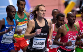 New Zealand's Hamish Carson at the 2018 world indoor championships.
