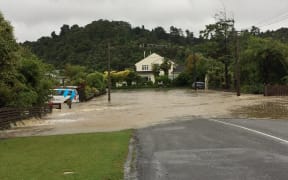 Surface flooding in Greymouth